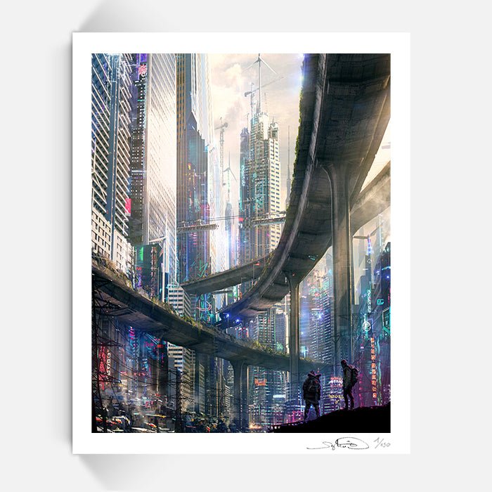 Neo City Explorers - Raphael Lacoste art - (14'' X 11'' / 35.56 X 27.94 cm)