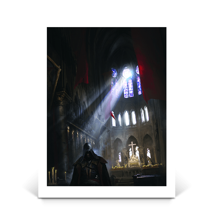 Notre Dame Altar - Assassin's Creed art - Fine Art Print