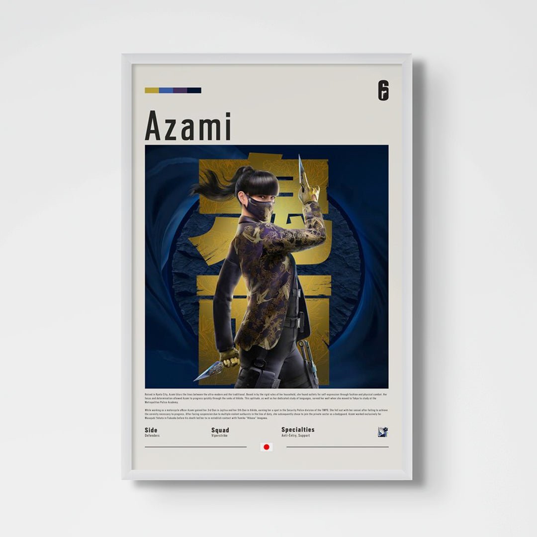 Operator Azami Fine Art Poster | Six Siege - Six Siege art - Framed Print