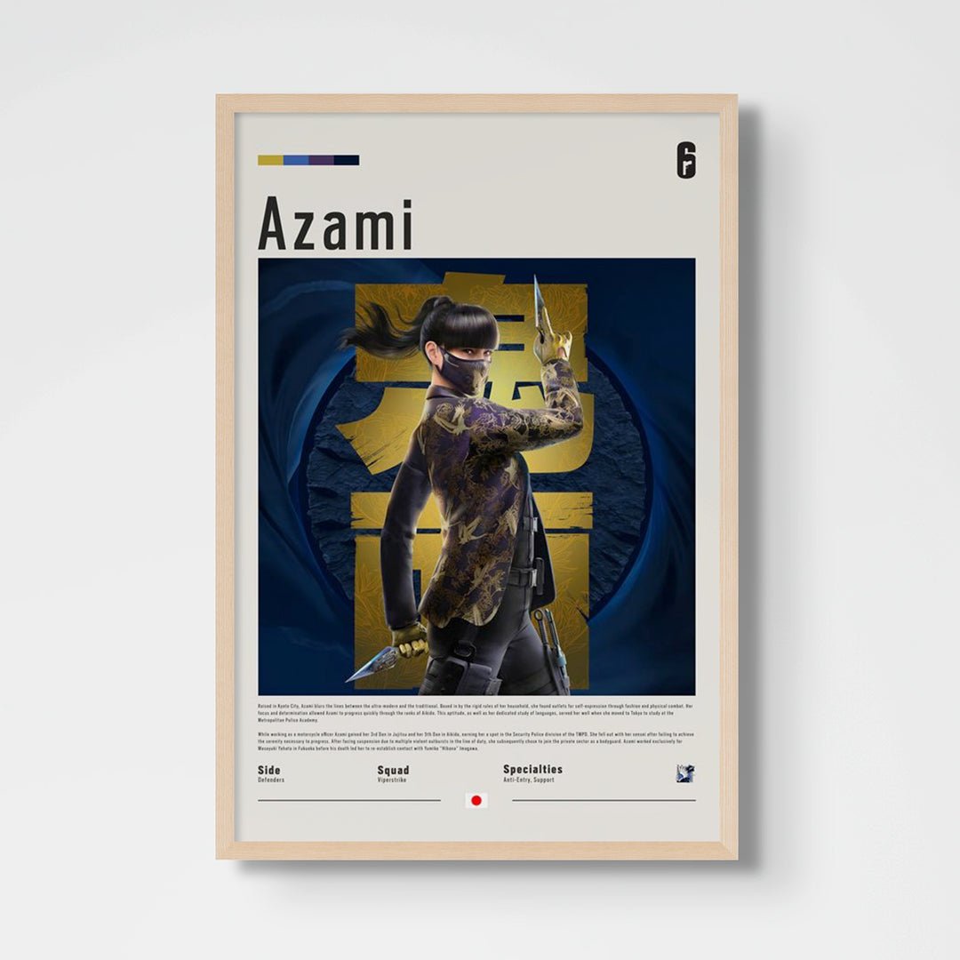 Operator Azami Fine Art Poster | Six Siege - Six Siege art - Framed Print