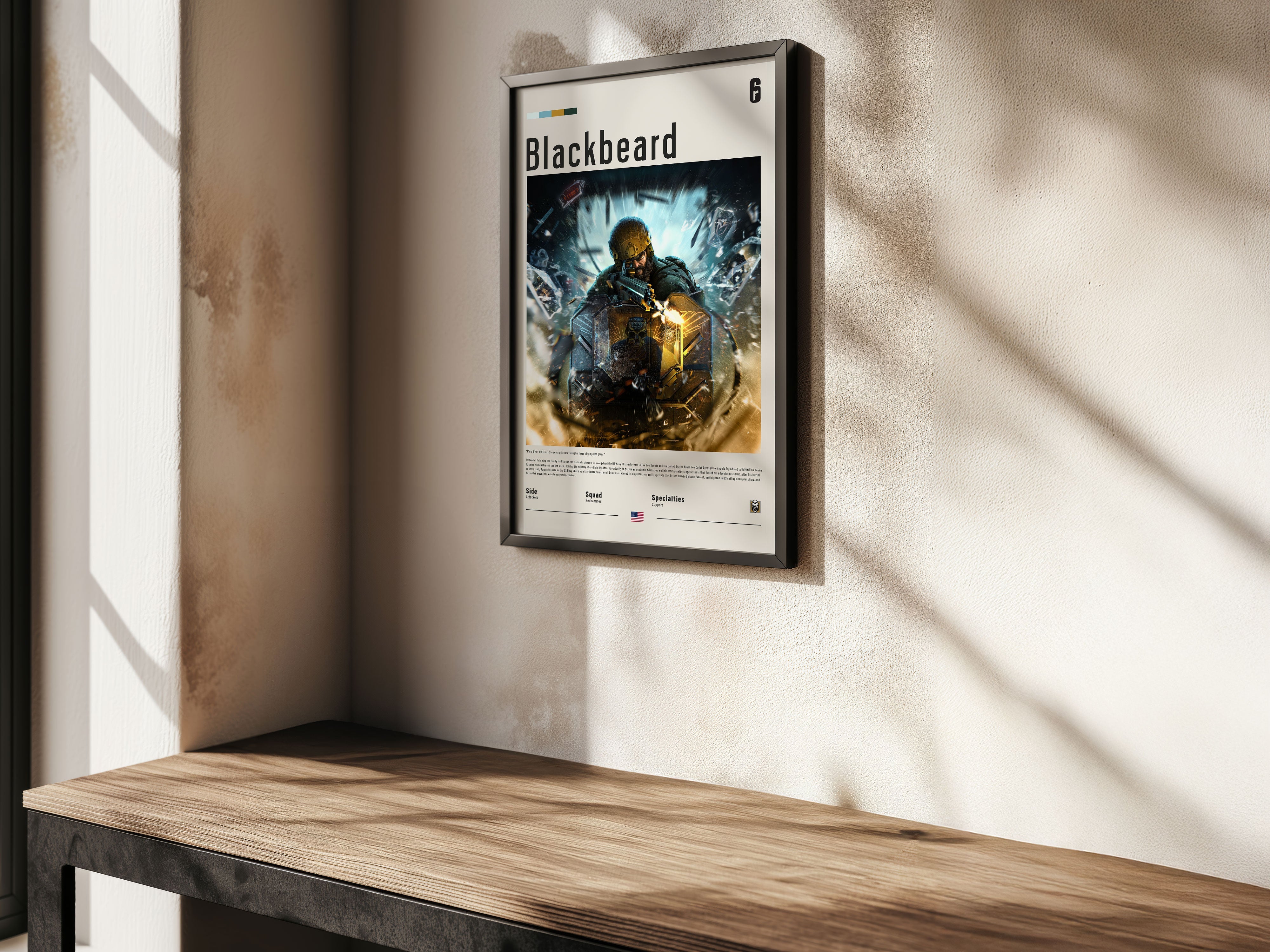 Operator Blackbeard Fine Art Poster | Six Siege - Six Siege art - Premium Poster Print