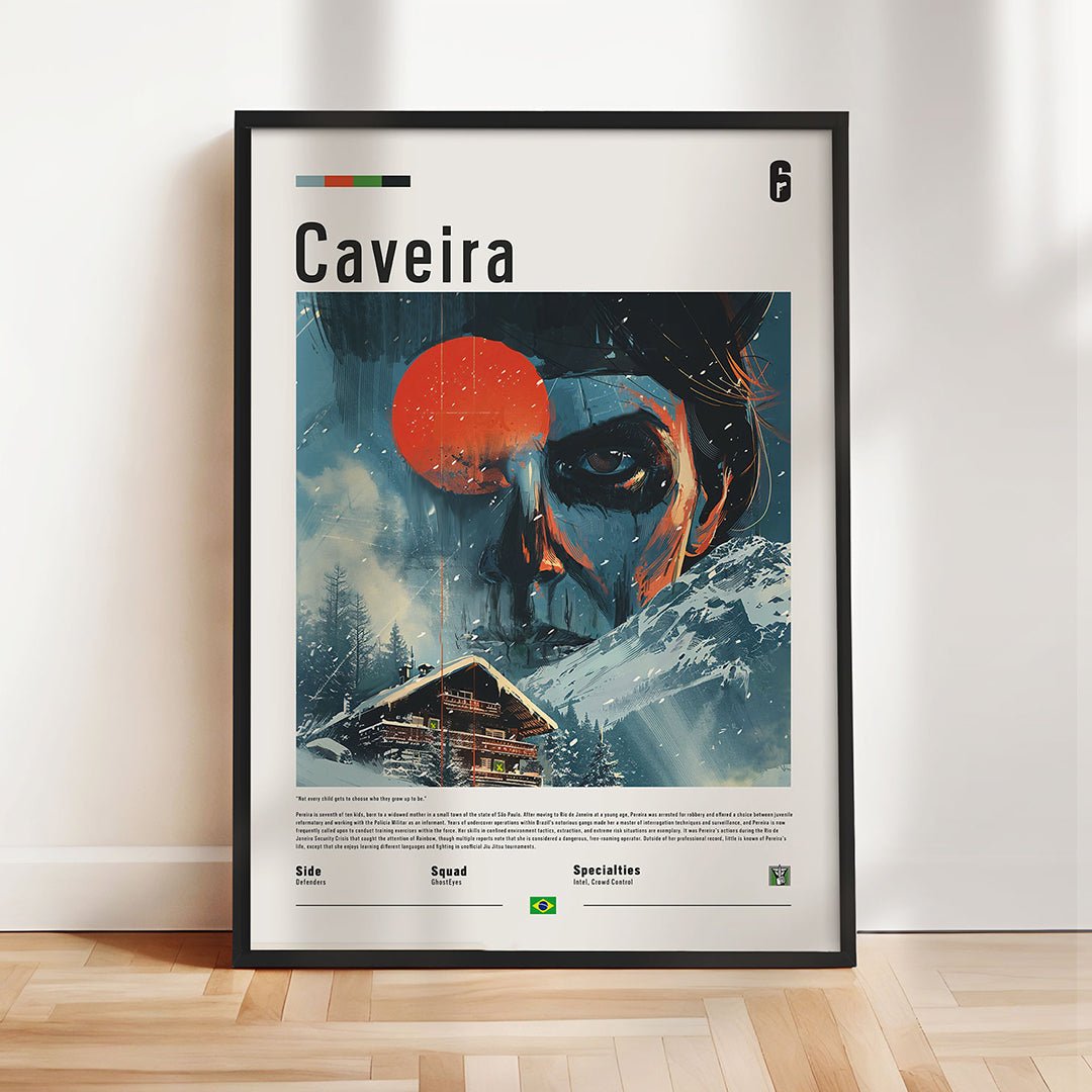 Operator Caveira Fine Art Poster | Six Siege - Six Siege art - Framed Print