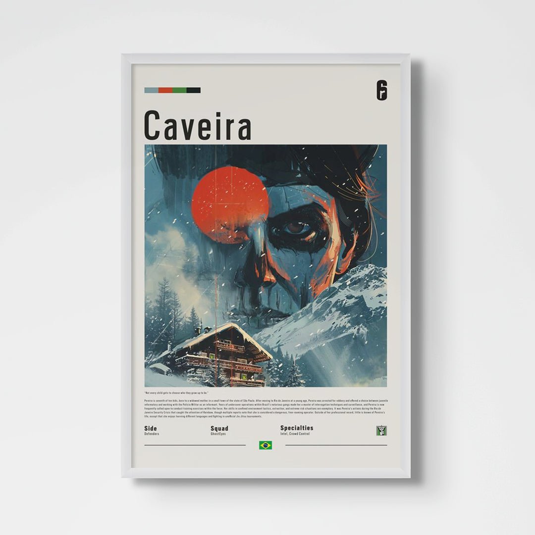 Operator Caveira Fine Art Poster | Six Siege - Six Siege art - Framed Print