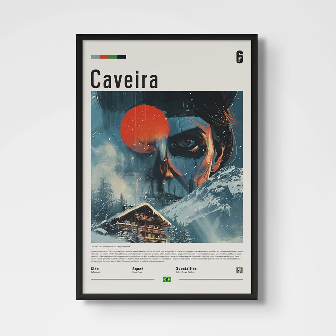 Operator Caveira Fine Art Poster | Six Siege - Six Siege art - Framed Print