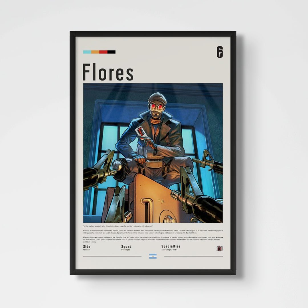 Operator Flores Fine Art Poster | Six Siege - Six Siege art - Framed Print