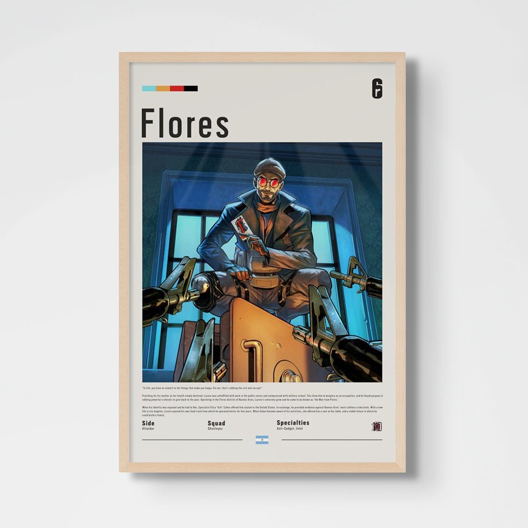 Operator Flores Fine Art Poster | Six Siege - Six Siege art - Framed Print