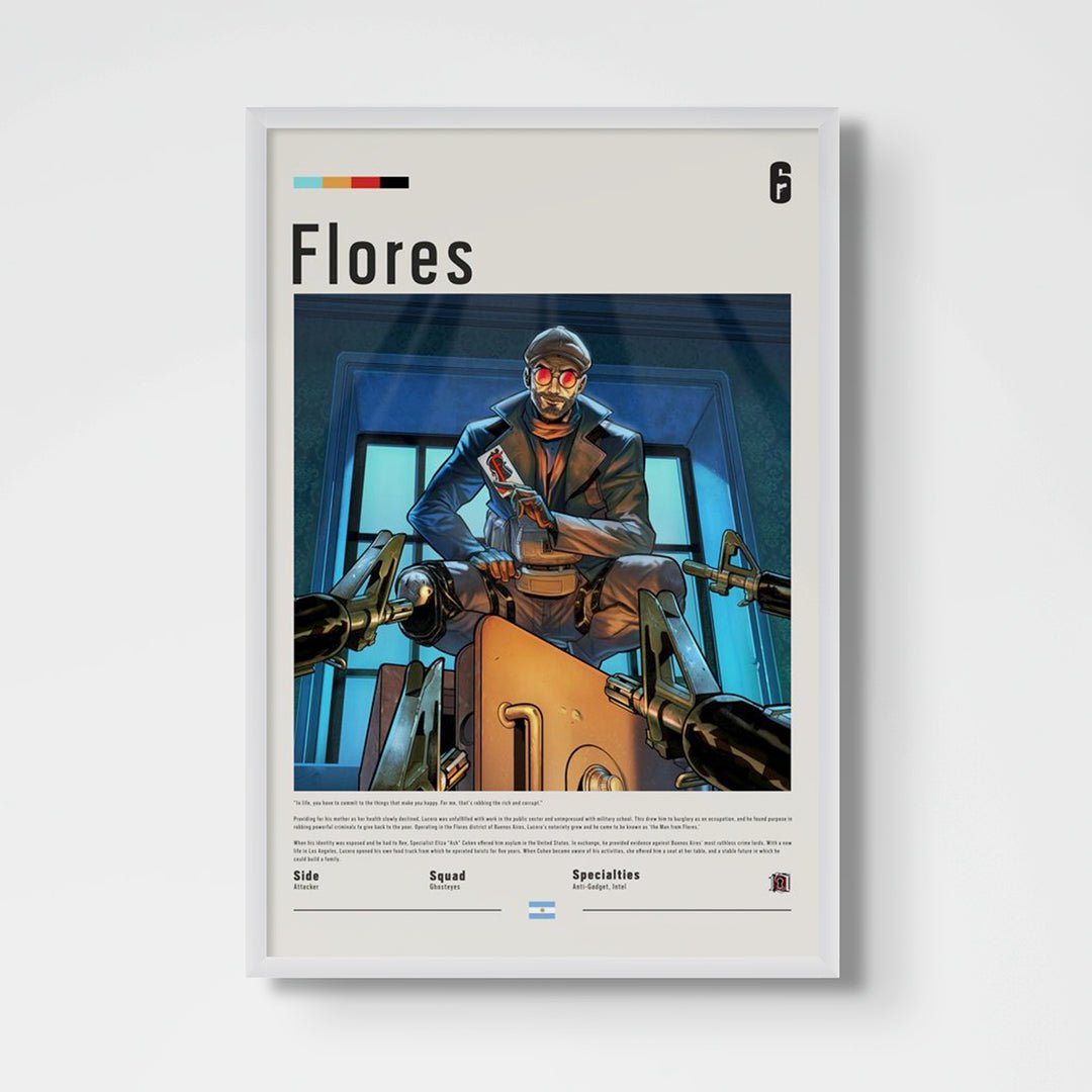 Operator Flores Fine Art Poster | Six Siege - Six Siege art - Framed Print