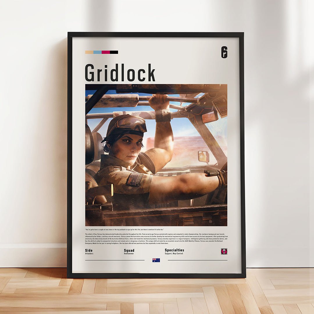 Operator Gridlock Fine Art Poster | Six Siege - Six Siege art - Fine Art Print