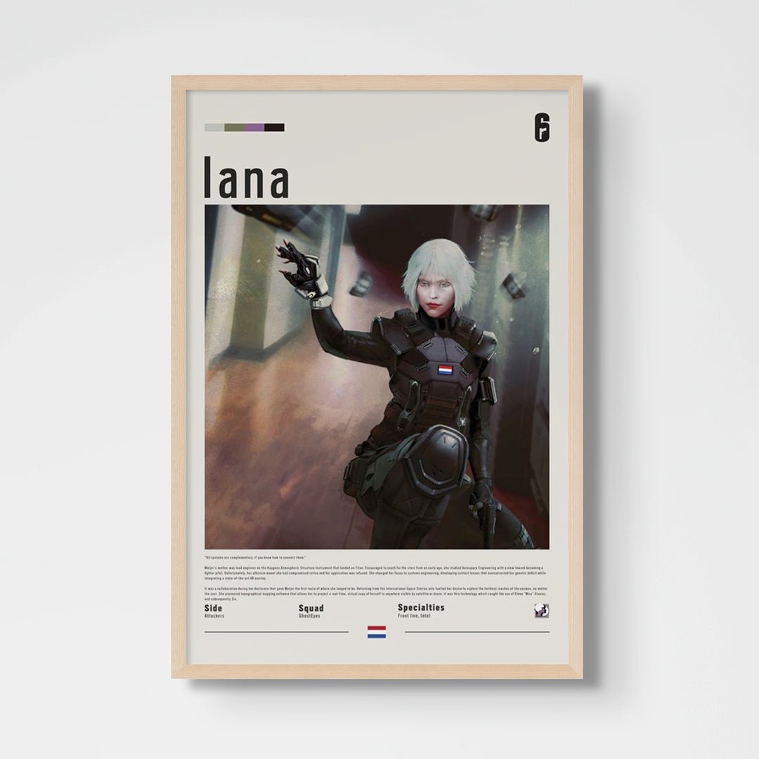 Operator Iana Fine Art Poster | Six Siege - Six Siege art - Framed Print