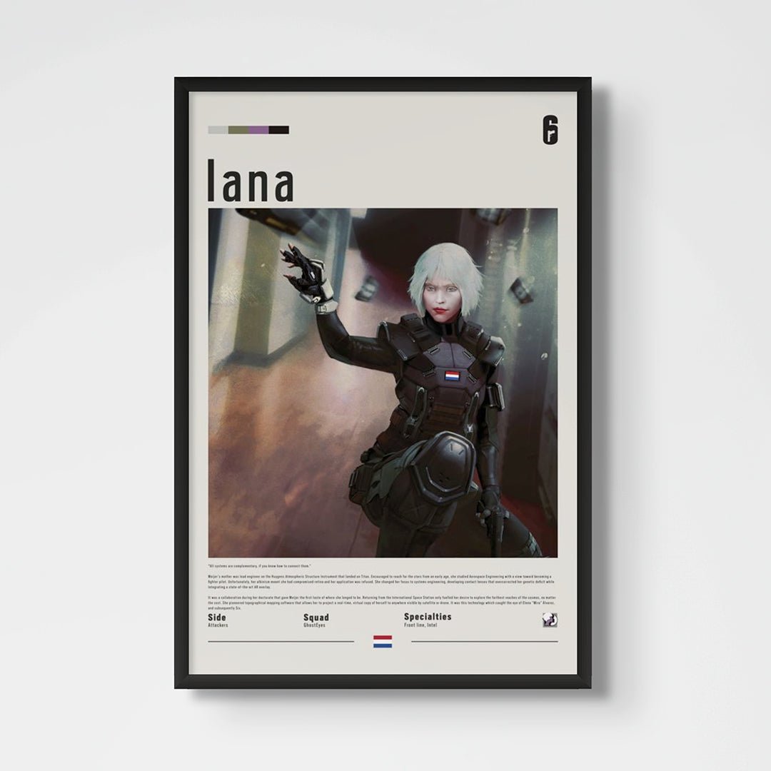 Operator Iana Fine Art Poster | Six Siege - Six Siege art - Framed Print