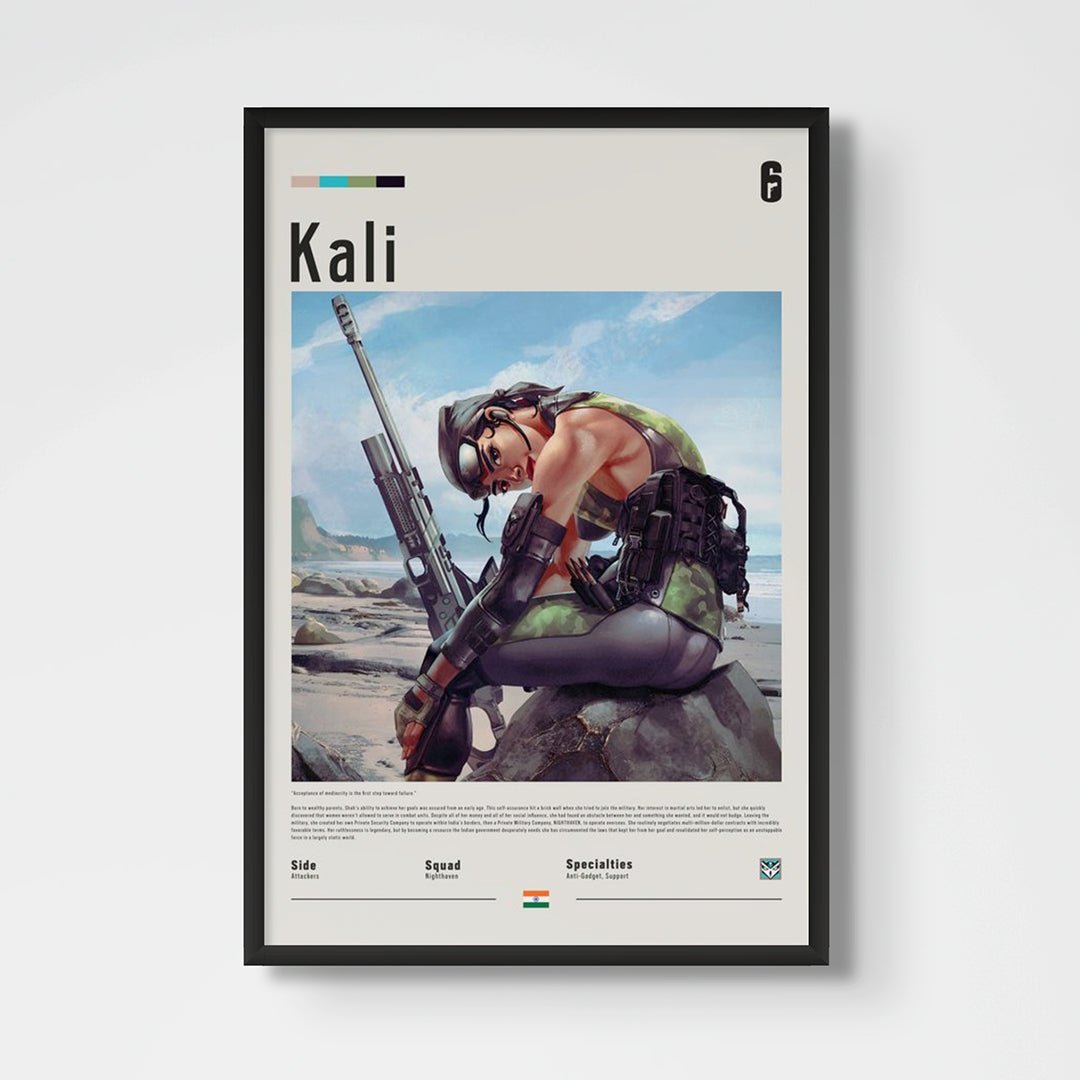 Operator Kali Fine Art Poster | Six Siege - Six Siege art - Framed Print