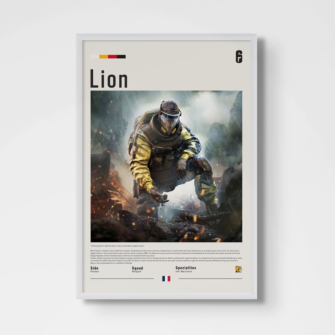 Operator Lion Fine Art Poster | Six Siege - Six Siege art - Framed Print