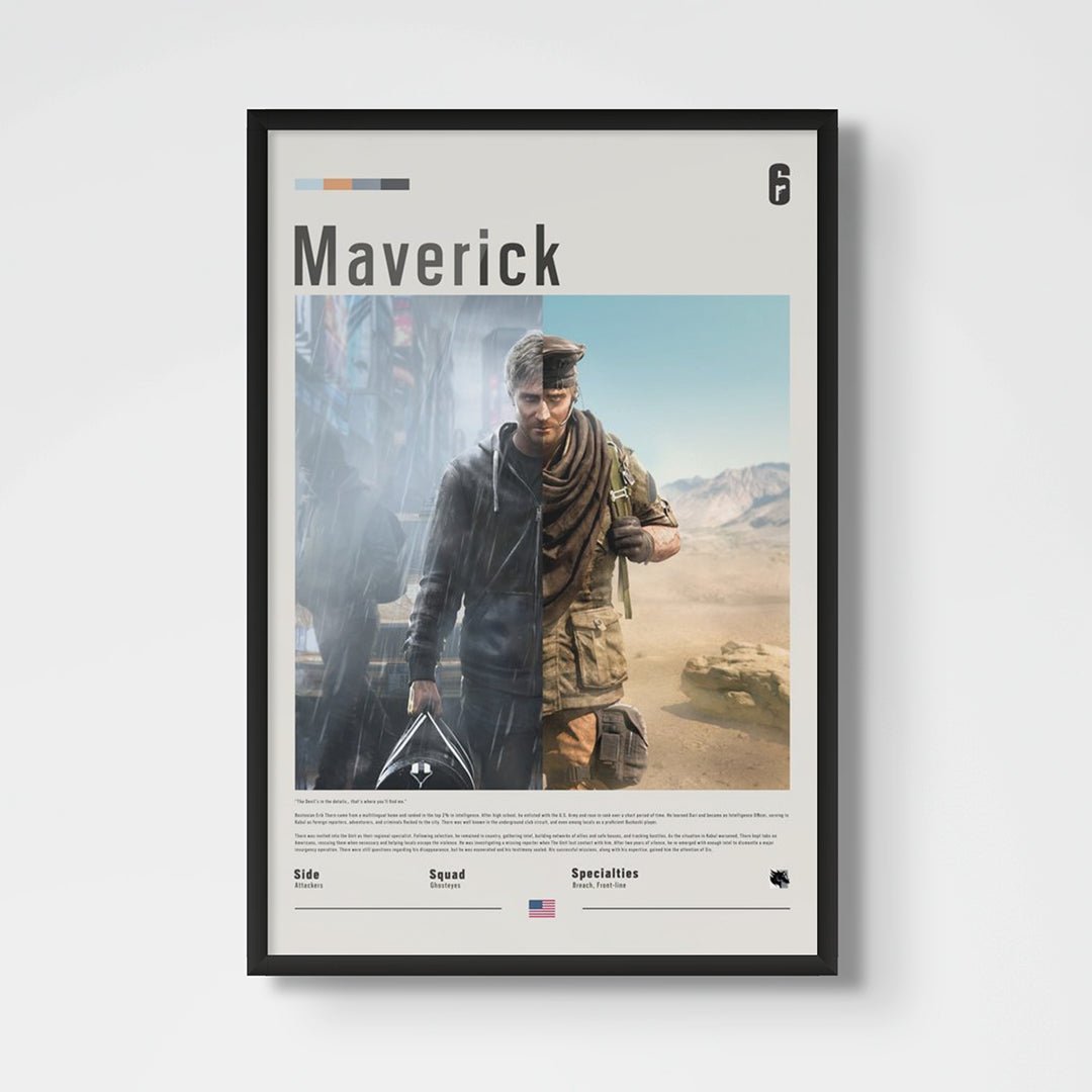 Operator Maverick Fine Art Poster | Six Siege - Six Siege art - Framed Print