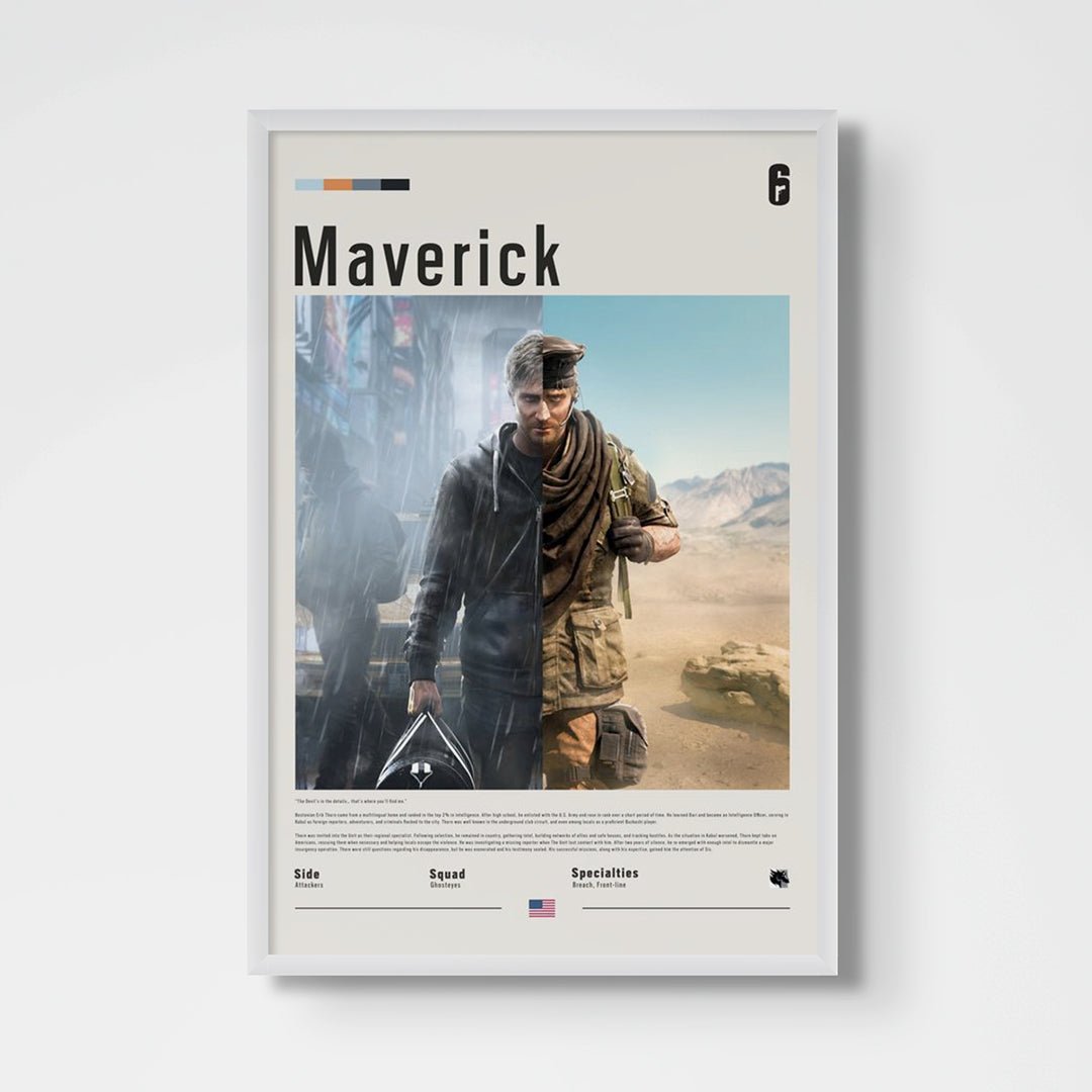 Operator Maverick Fine Art Poster | Six Siege - Six Siege art - Framed Print