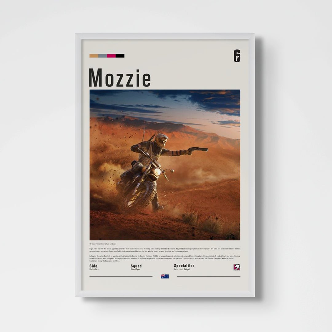 Mozy R6 Operator Mozzie | Six Siege art gaming poster