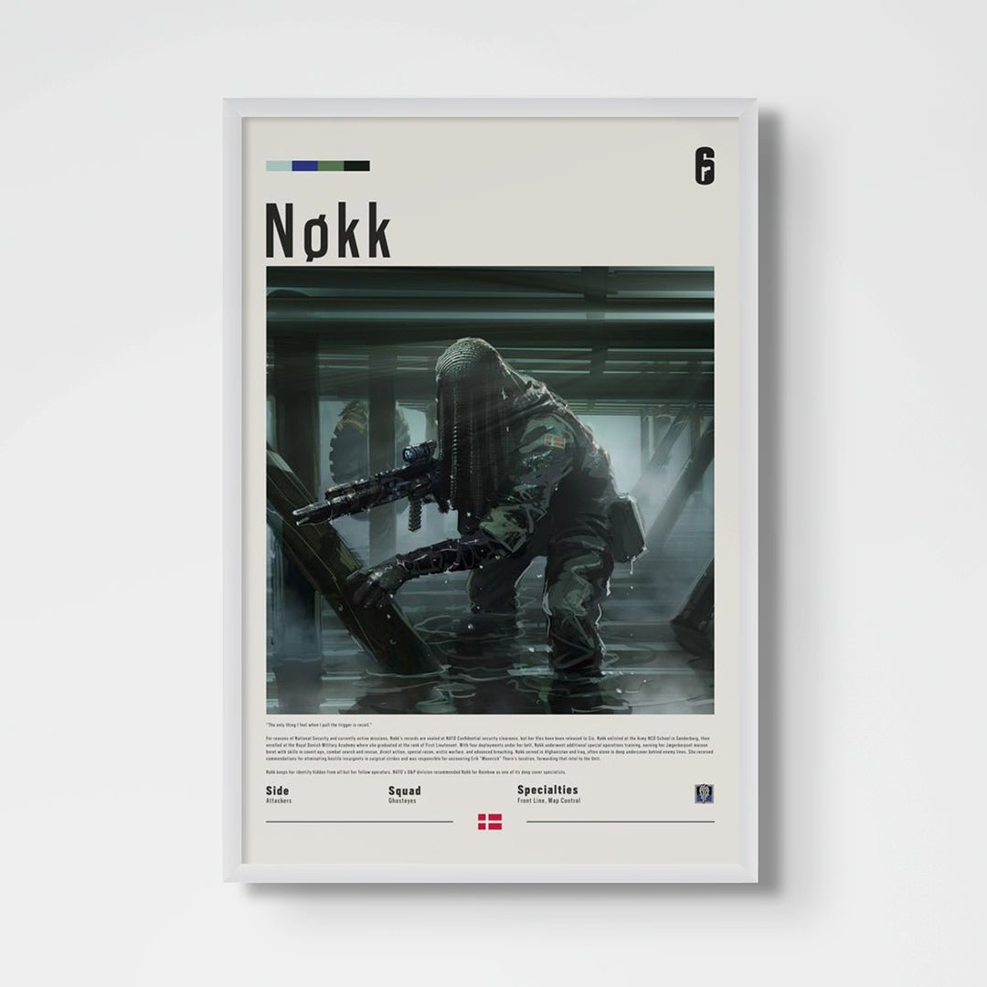 Operator Nokk Fine Art Poster | Six Siege - Six Siege art - Framed Print