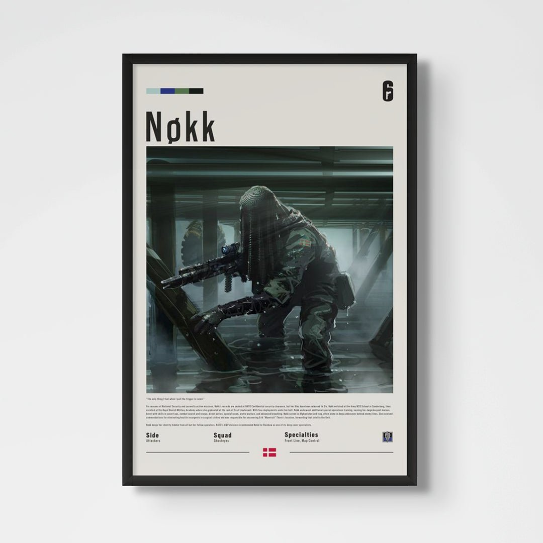 Operator Nokk Fine Art Poster | Six Siege - Six Siege art - Framed Print