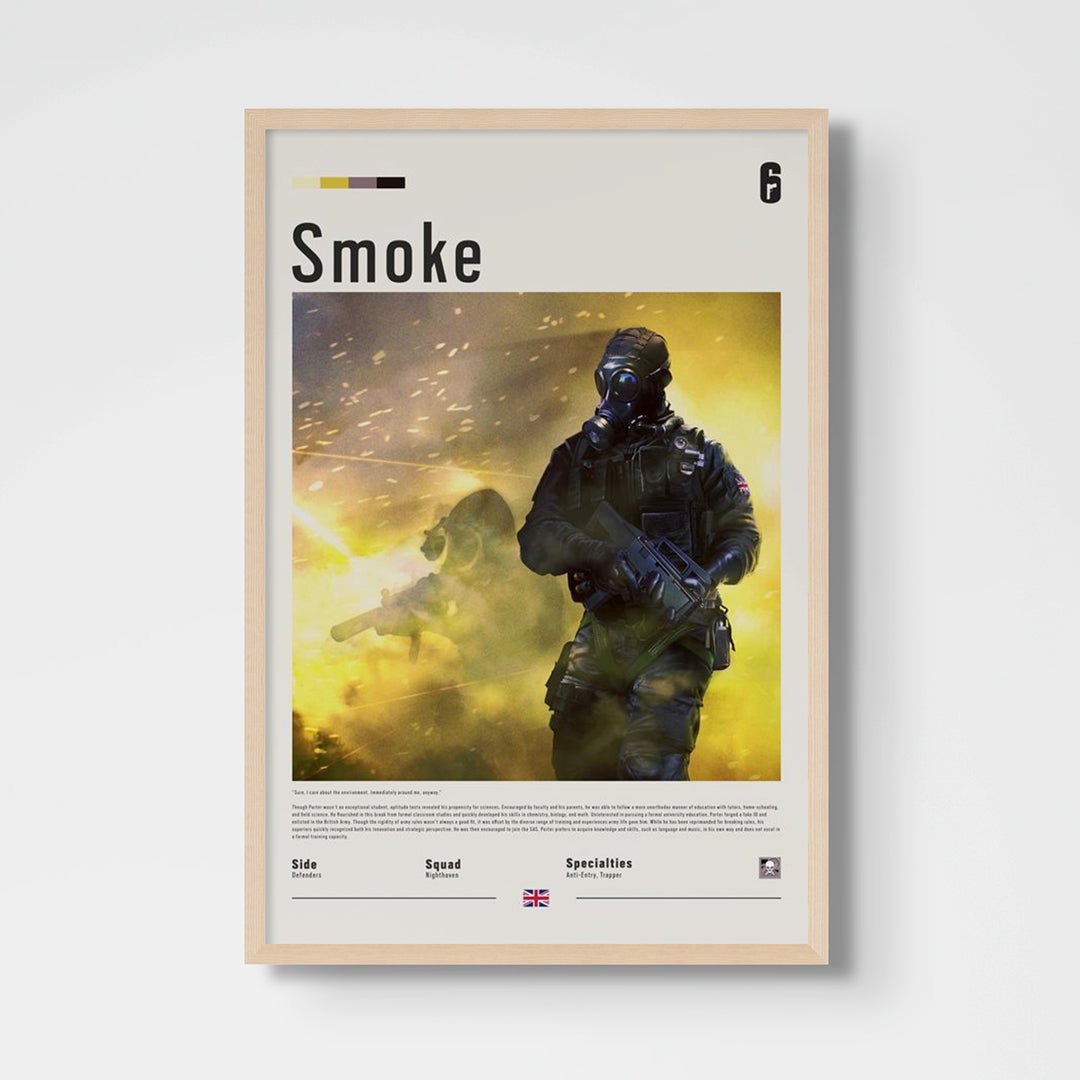 Operator Smoke Fine Art Poster | Six Siege - Six Siege art - Framed Print