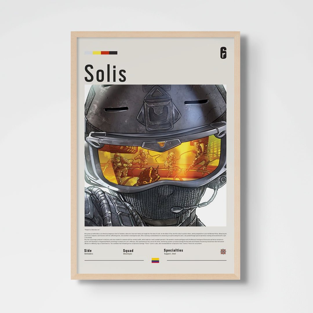 Operator Solis Fine Art Poster | Six Siege - Six Siege art - Framed Print