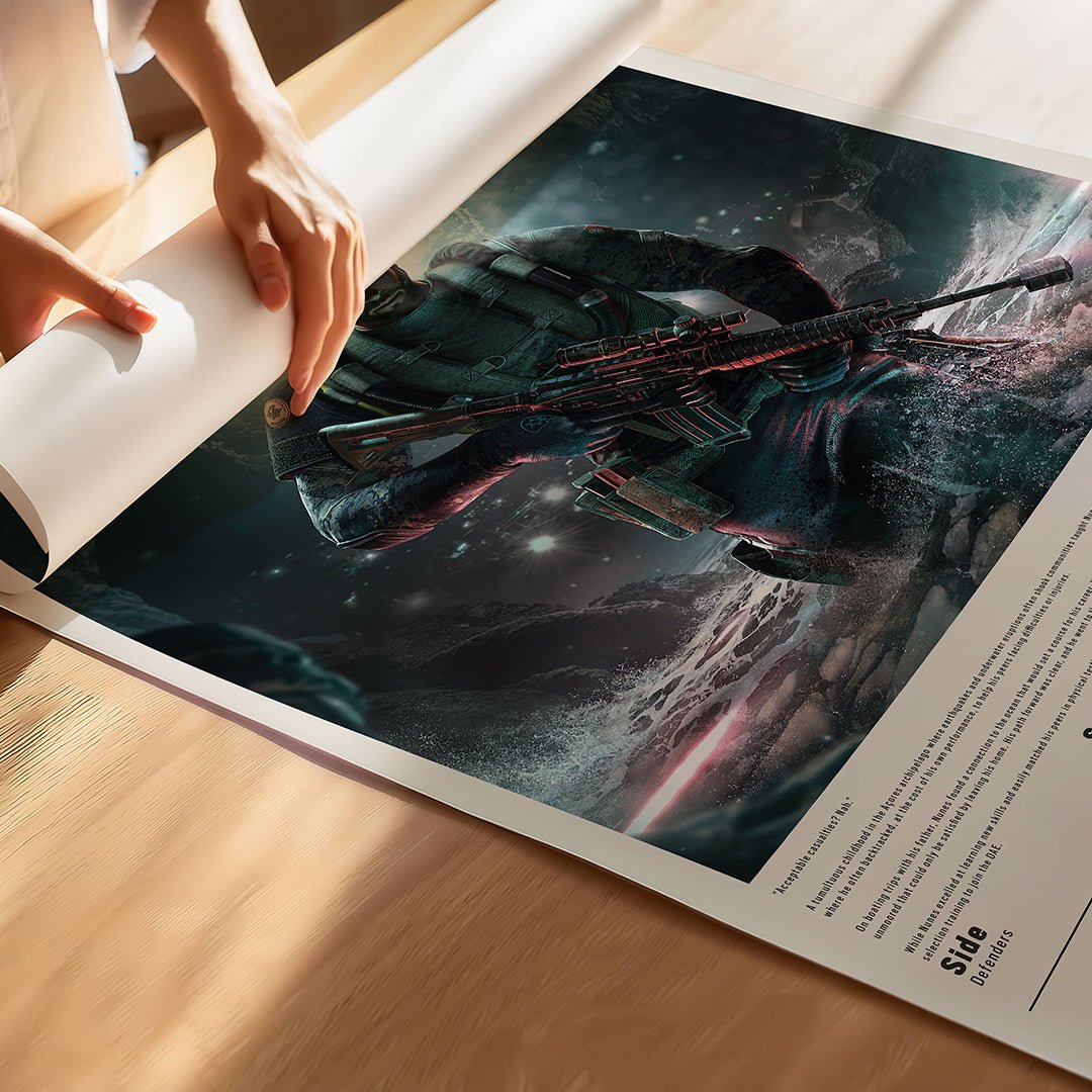 Operator Tubarao | Six Siege art gaming poster