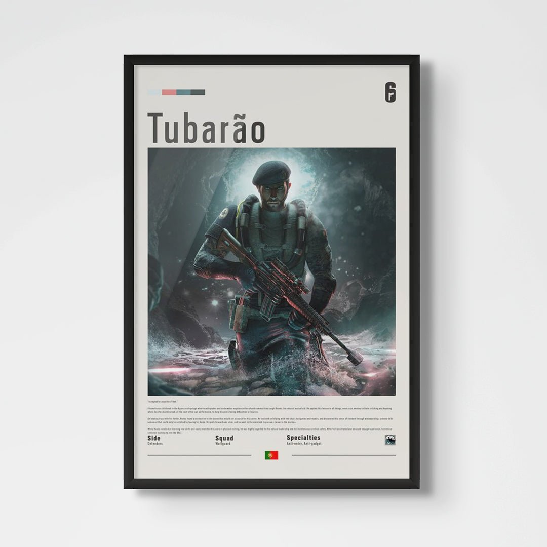 Operator Tubarao Fine Art Poster | Six Siege - Six Siege art - Framed Print