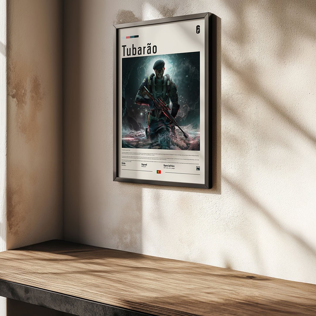 Operator Tubarao | Six Siege art gaming poster