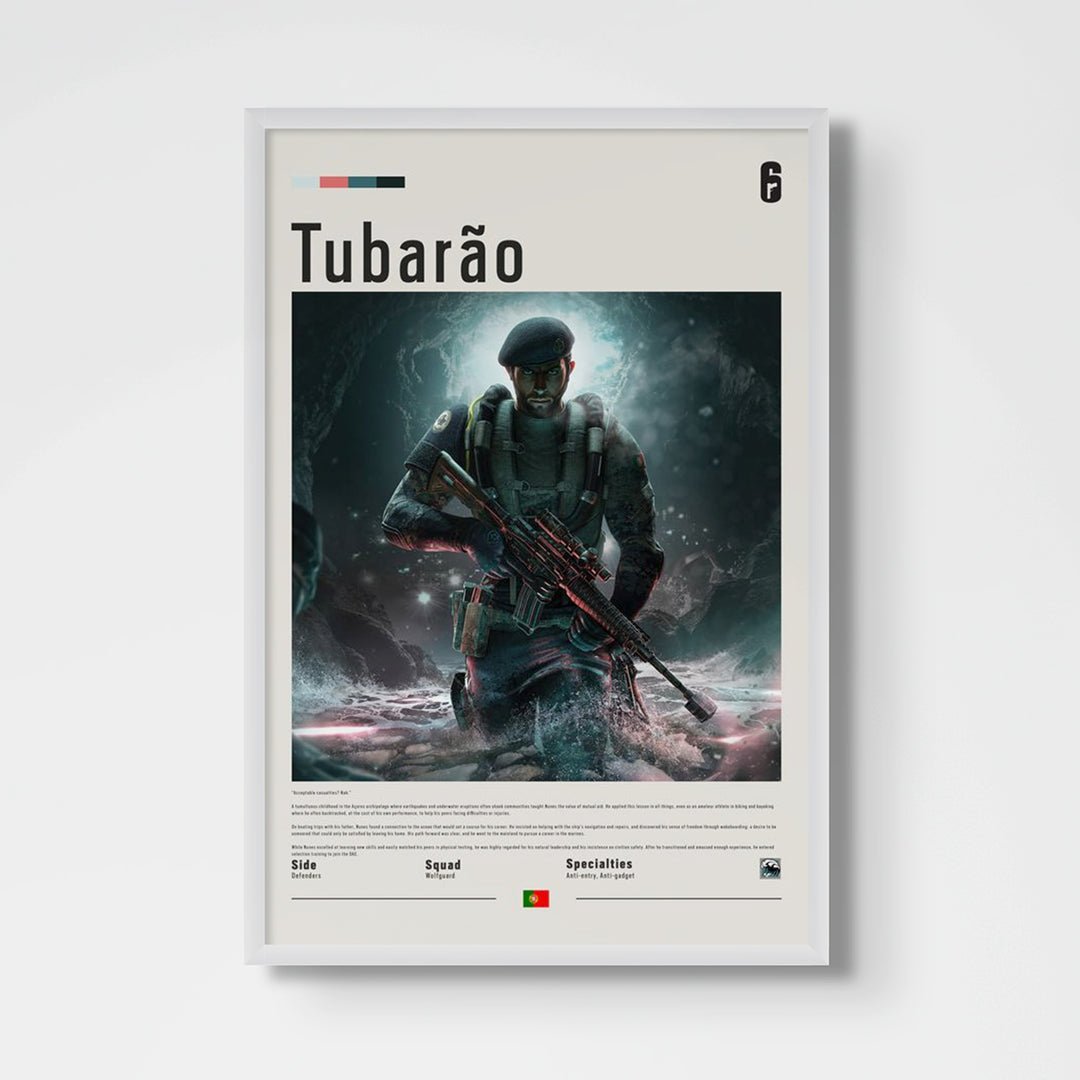 Operator Tubarao Fine Art Poster | Six Siege - Six Siege art - Framed Print