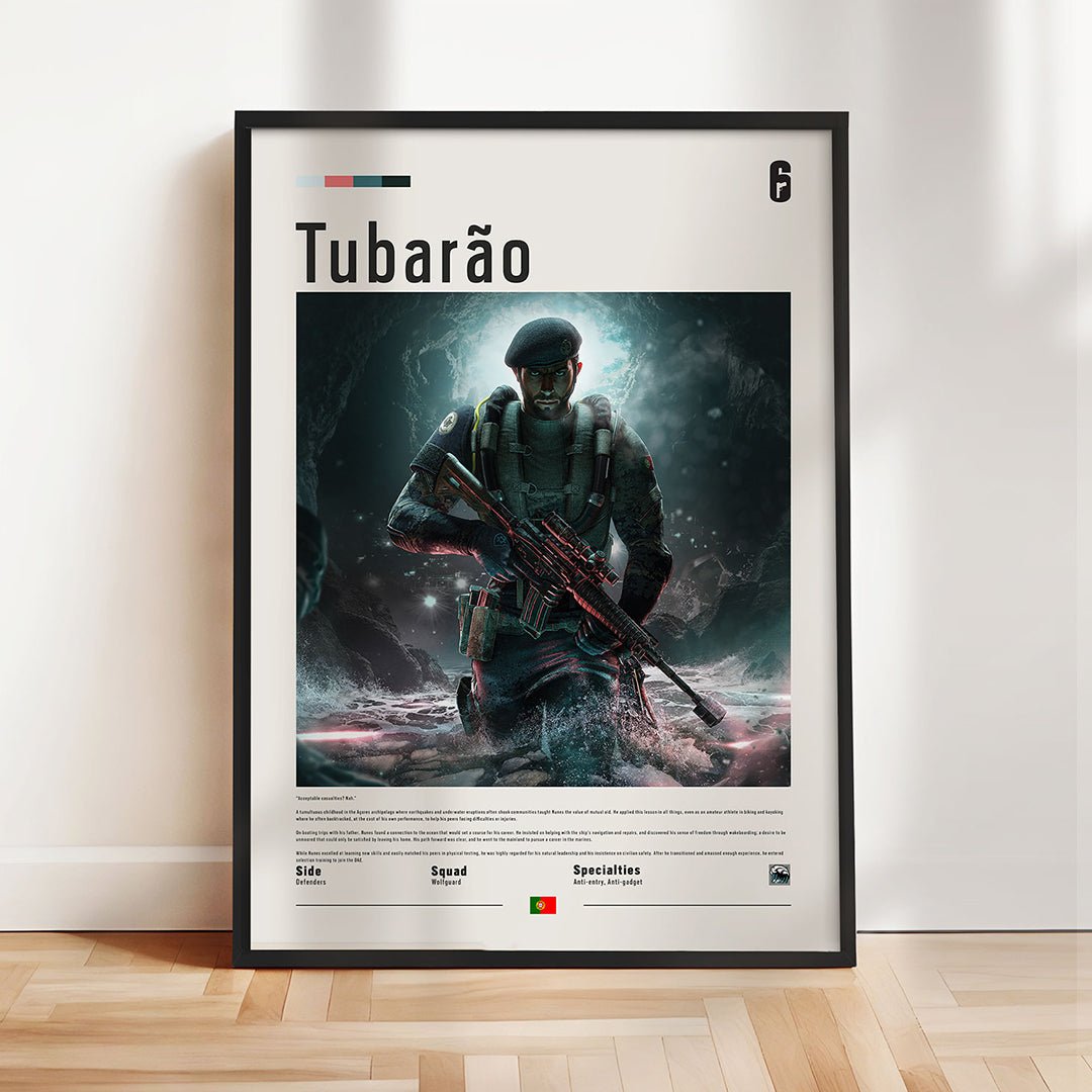 Operator Tubarao | Six Siege art gaming poster