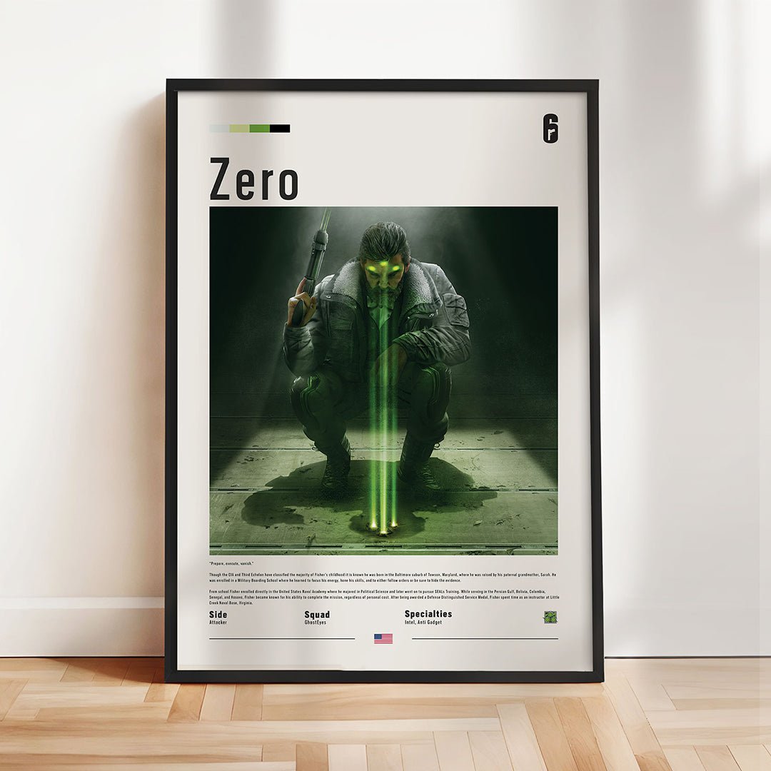 Operator Zero Fine Art Poster | Six Siege - Six Siege art - Framed Print