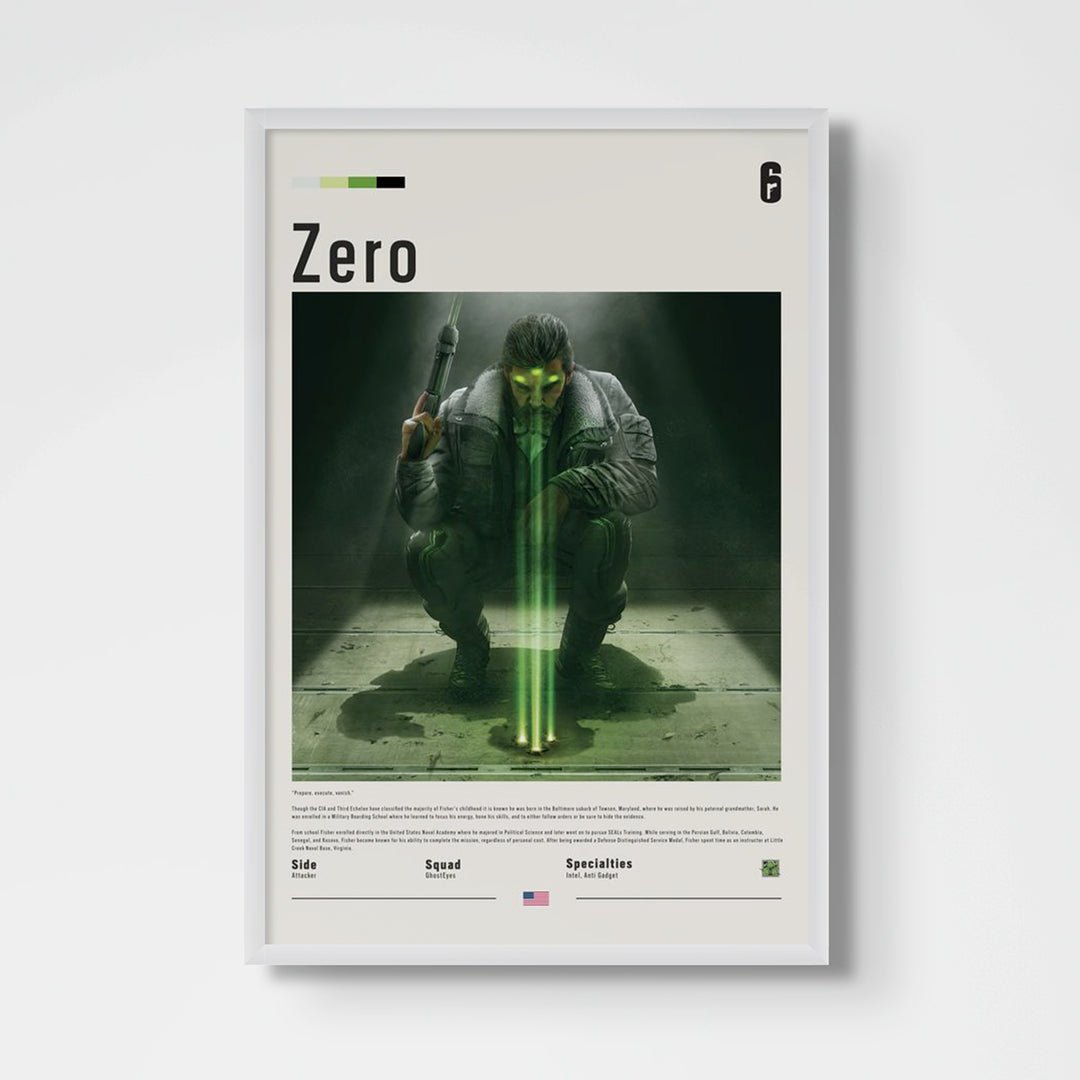 Operator Zero Fine Art Poster | Six Siege - Six Siege art - Framed Print