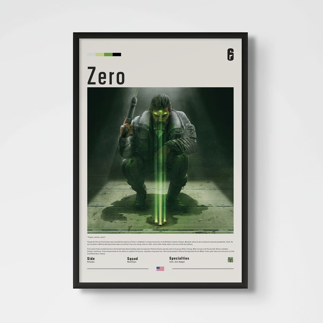 Operator Zero Fine Art Poster | Six Siege - Six Siege art - Framed Print