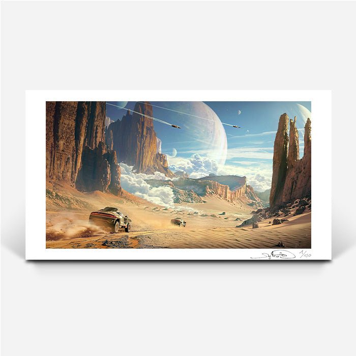 Race on Io Moon - Raphael Lacoste art - (24'' X 13'' / 60 X 33 cm)