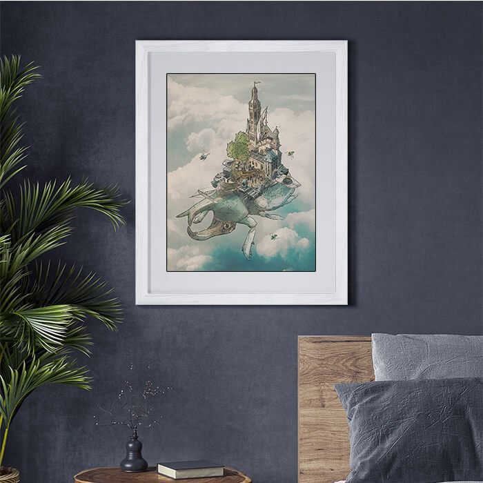 Rhino Beetle City - Gregory Fromenteau art - M (24'' X 18'' / 61 X 45.7 cm)