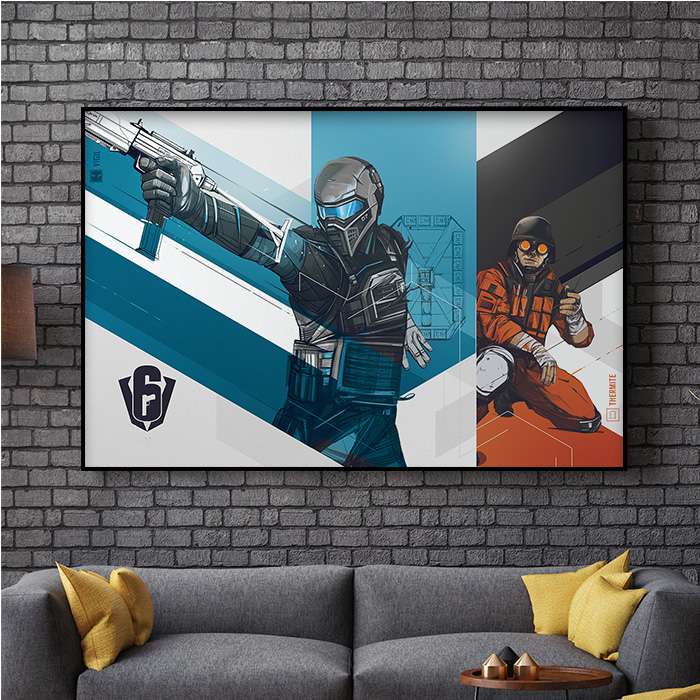 Six Invitational - Vigil & Thermite - Six Siege art - Fine Art Print