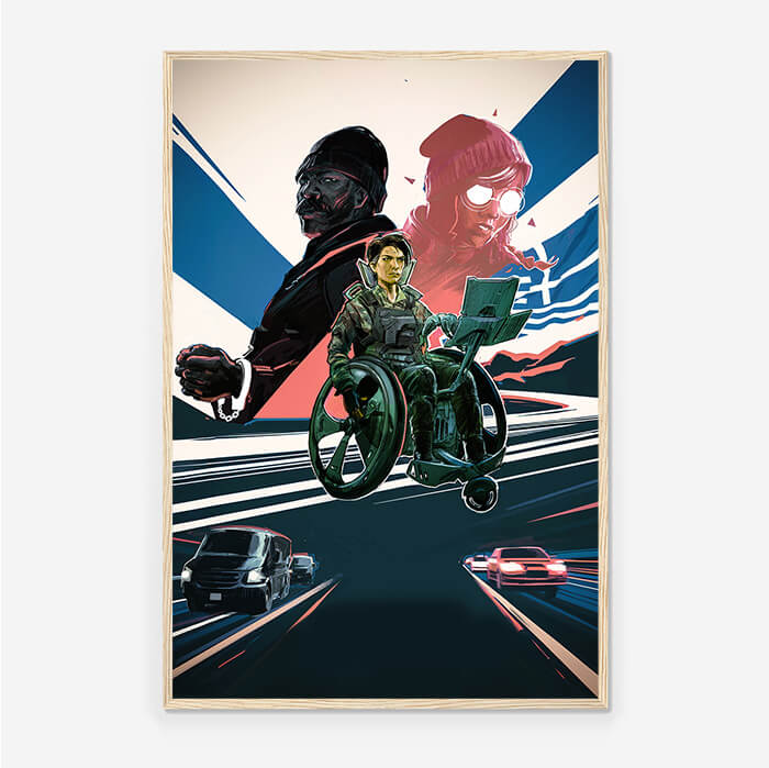 Skopos – Operation Twin Shells - Six Siege art - Framed Print