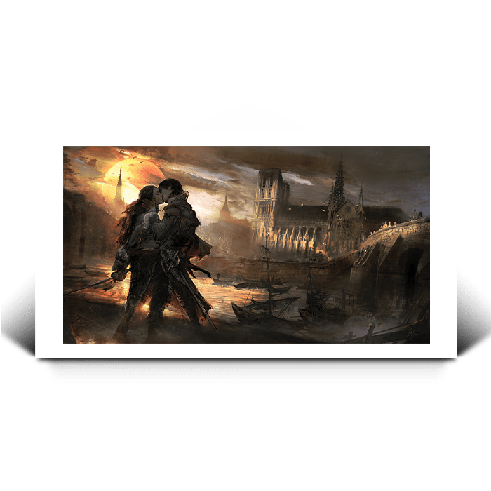 The French Kiss - Assassin's Creed art - Fine Art Print