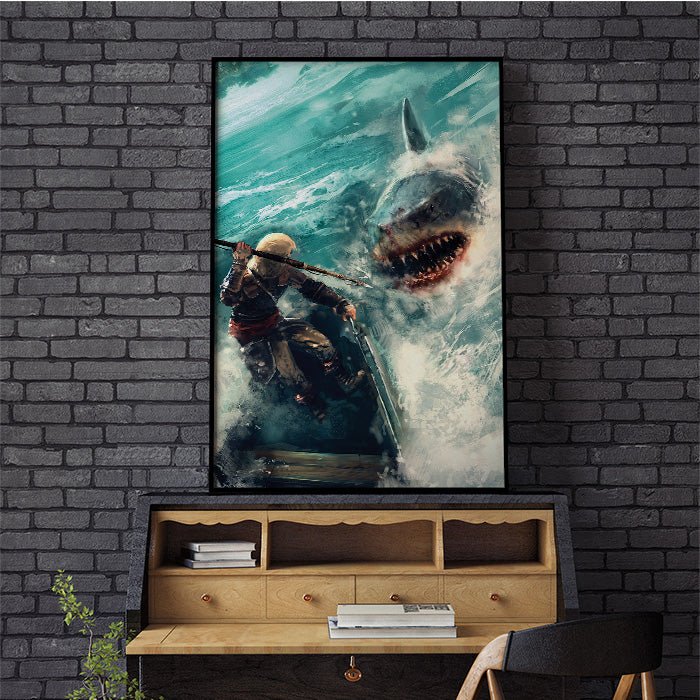 The great white shark - Assassin's Creed art - Fine Art Print