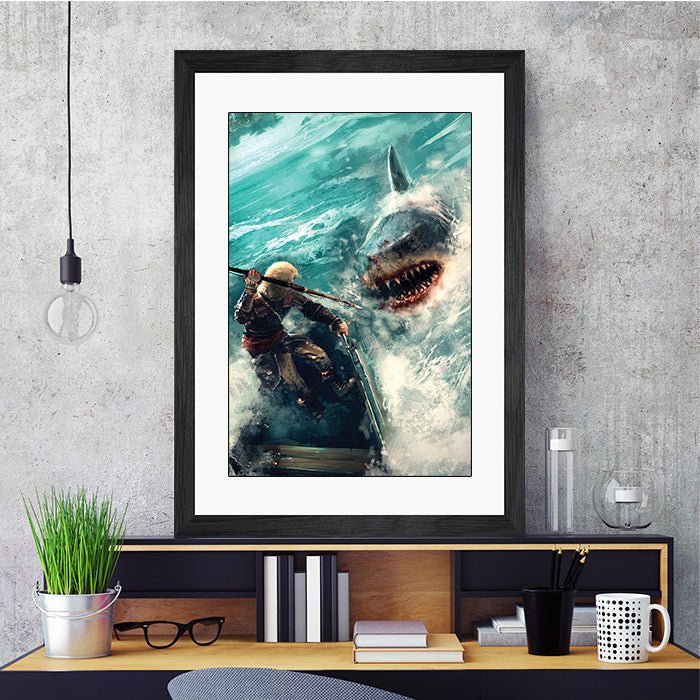 The great white shark - Assassin's Creed art - Fine Art Print