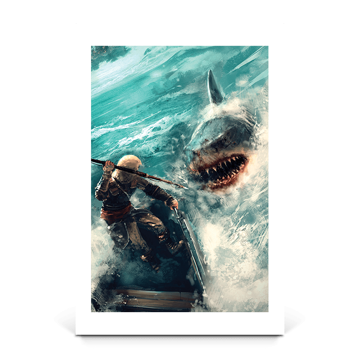 The great white shark - Assassin's Creed art - Fine Art Print