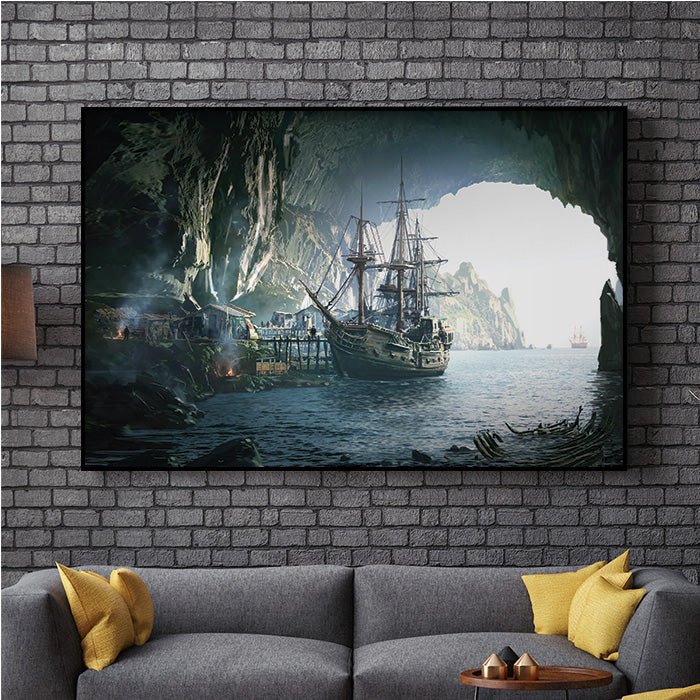 The hidden cave - Assassin's Creed art - Fine Art Print