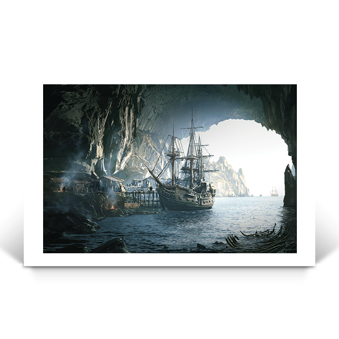 The hidden cave - Assassin's Creed art - Fine Art Print