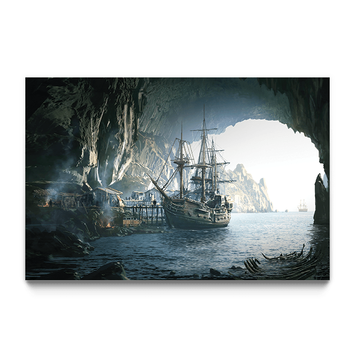 The hidden cave - Assassin's Creed art - Fine Art Print