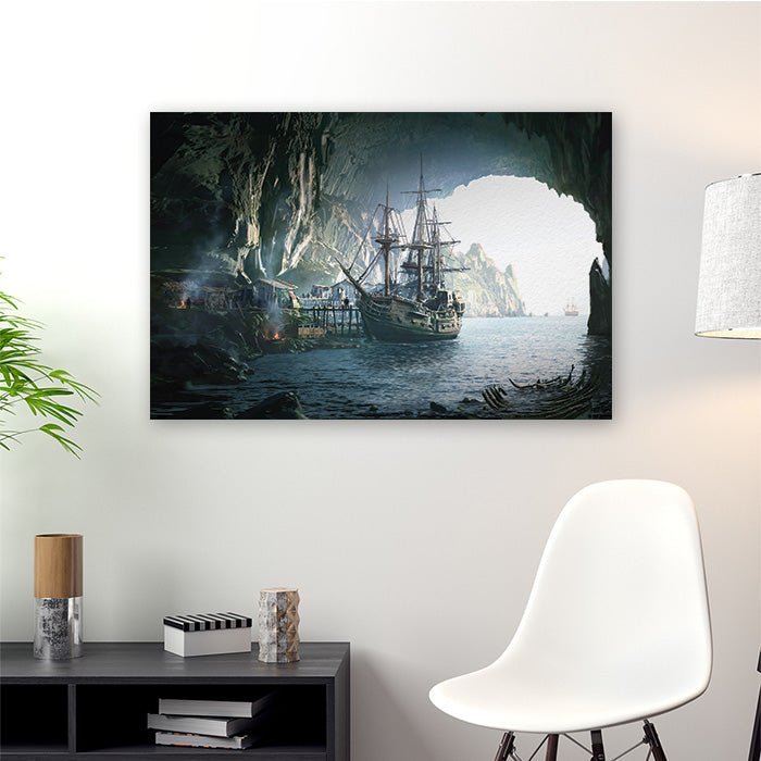 The hidden cave - Assassin's Creed art - Fine Art Print