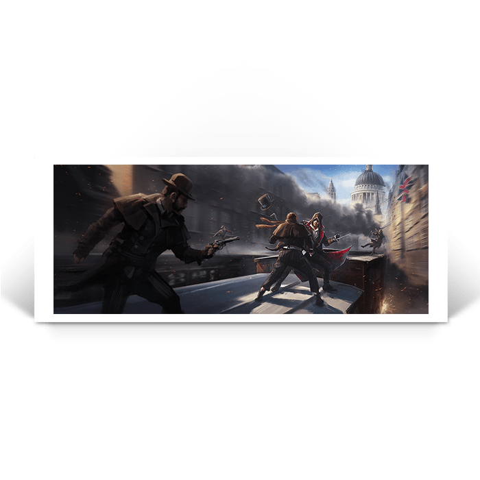 The Train Attack - Assassin's Creed art - Fine Art Print