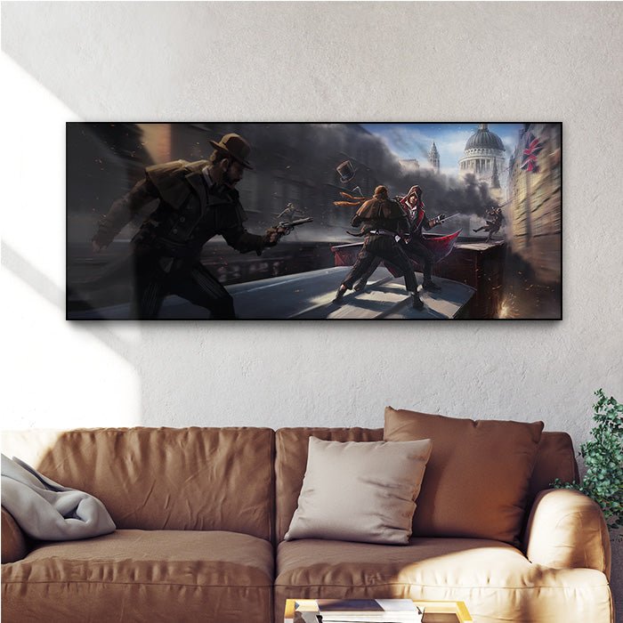 The Train Attack - Assassin's Creed art - Fine Art Print