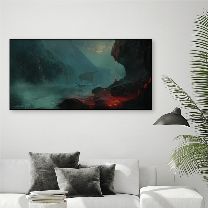 The volcanic river - Assassin's Creed art - Fine Art Print