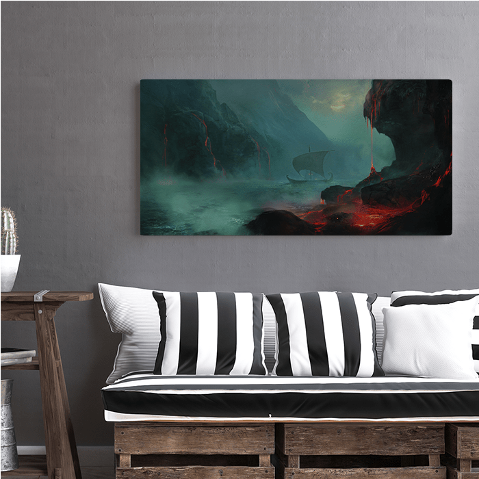 The volcanic river - Assassin's Creed art - Fine Art Print