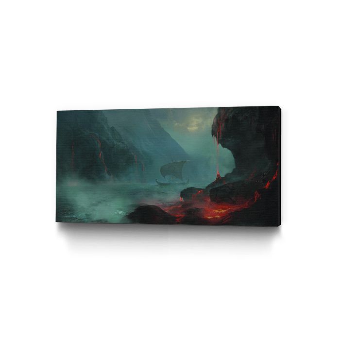 The volcanic river - Assassin's Creed art - Museum Canvas