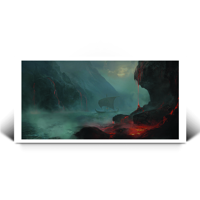 The volcanic river - Assassin's Creed art - Fine Art Print