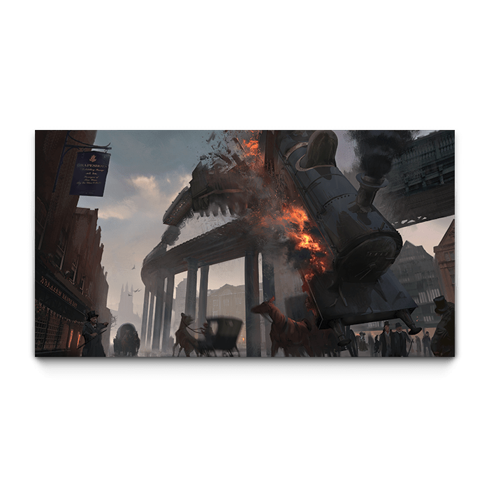 Train crash - Assassin's Creed art - Fine Art Print